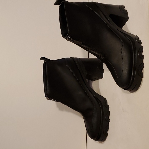 Sorel Brex Bold Waterproof Zip Front Black Platform Bootie Size 8 NWOT'S - Picture 6 of 12